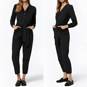 Joie Black Denim Leray Jumpsuit